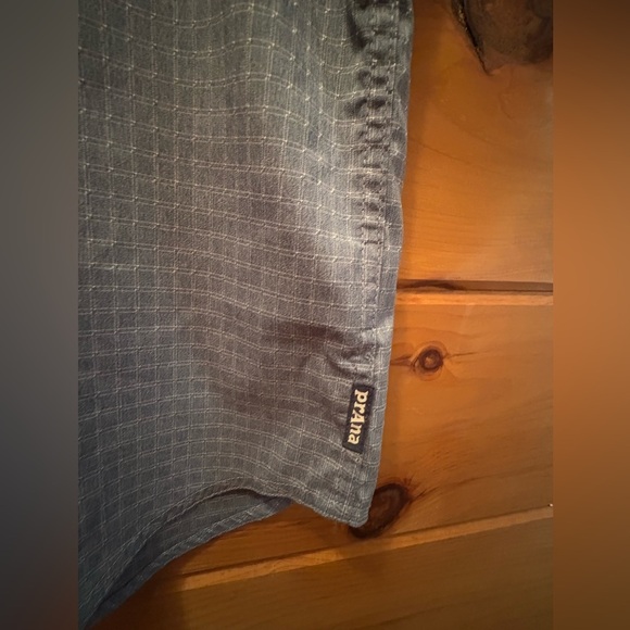 Prana “Garvan” S/S Perf. Sport Shirt - Mens M- Antique Blue Top - Picture 3 of 10